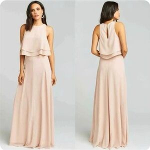 Show Me Your Mumu King Crop Top And Princess Di Ballgown Skirt Sz M Set Beige